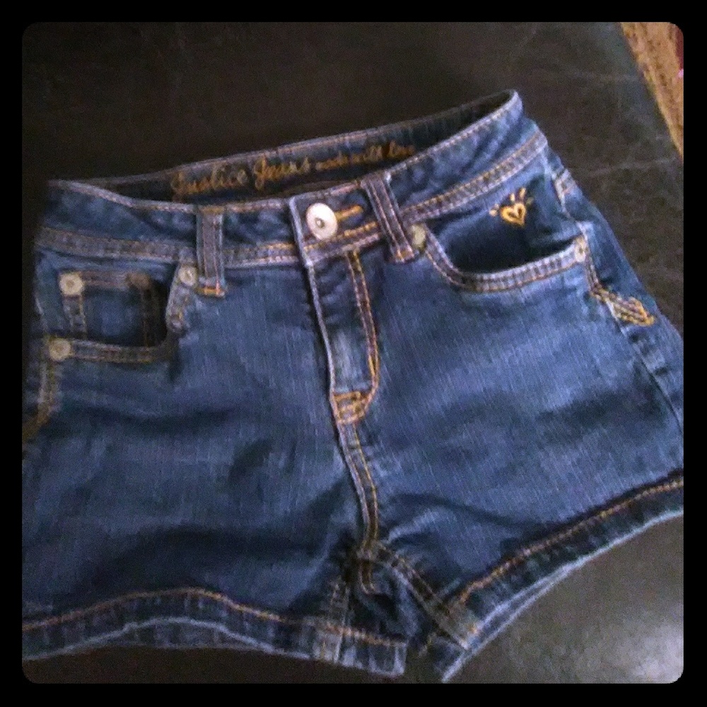 Justice jean shorts , size 12 small